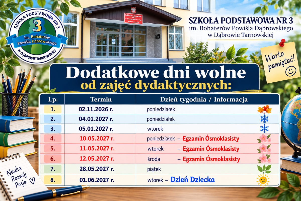 Dodatkowe dni wolne od zajęć dydaktycznych
